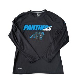 Nike dri-fit men’s Black Carolina Panthers Performance long sleeve shirt size M